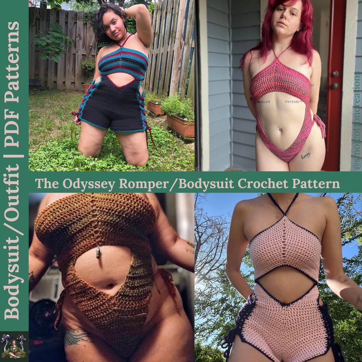 The Odyssey Bodysuit/Romper - DIY Crochet Festival Outfit PDF Pattern