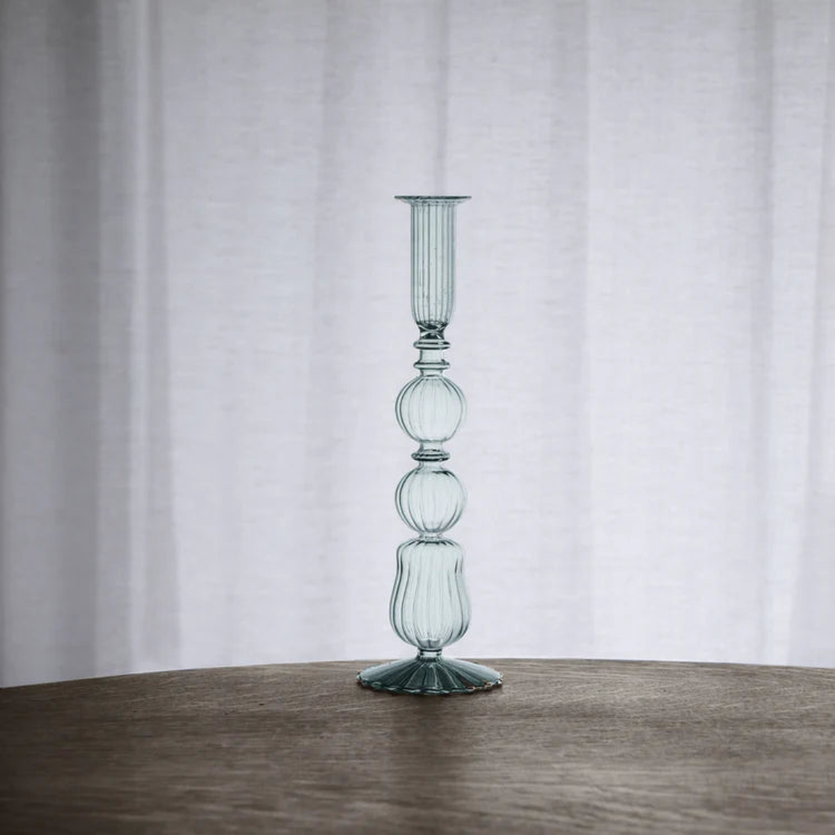 Emma 10.5 Candlestick Holder Green