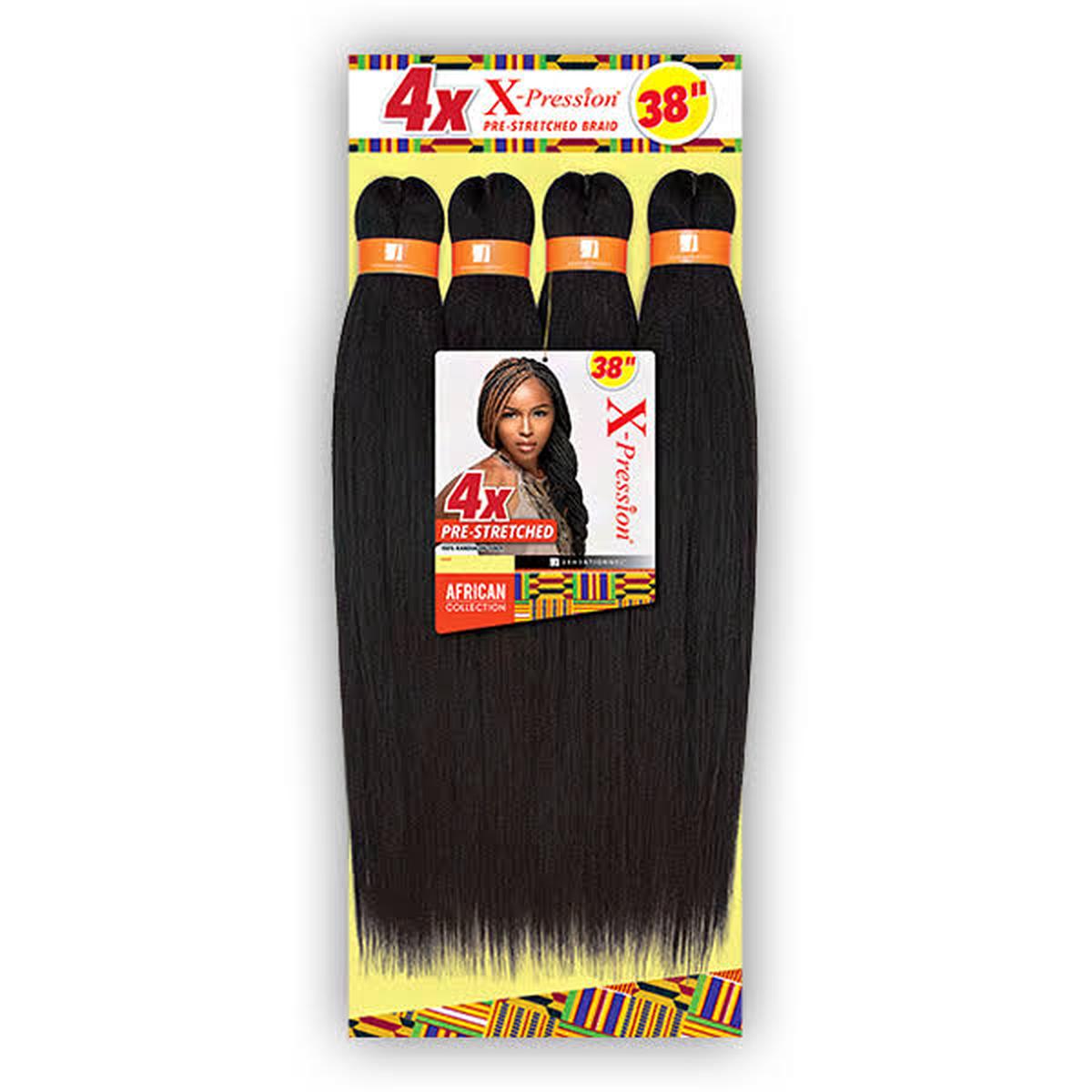 X-Pression 4X Pre-Stretched Braid 38 by Sensationnel