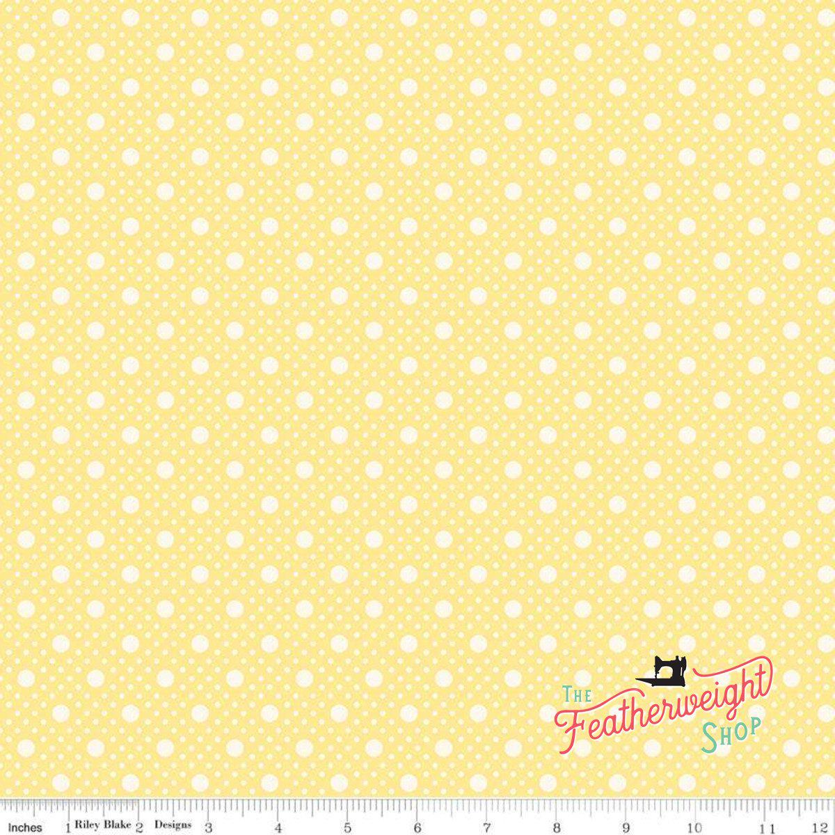 Fabric, Storytime 30's by Penny Rose for Riley Blake Designs - DOTS YELLOW (by the yard)