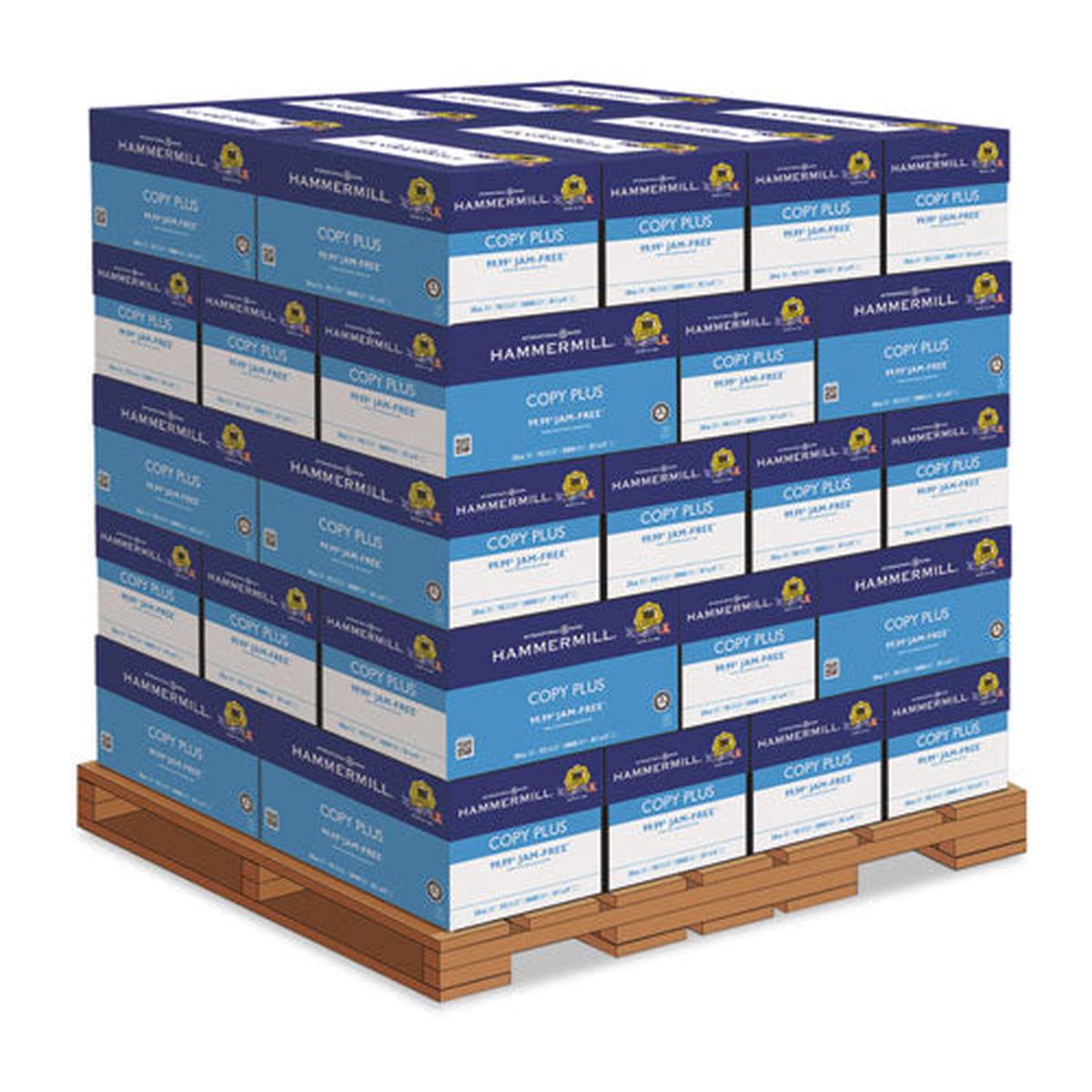 Copy Plus Print Paper, 92 Bright, 20 Lb, 8.5 X 11, White, 500 Sheets-ream, 10 Reams-carton, 40 Cartons-pallet