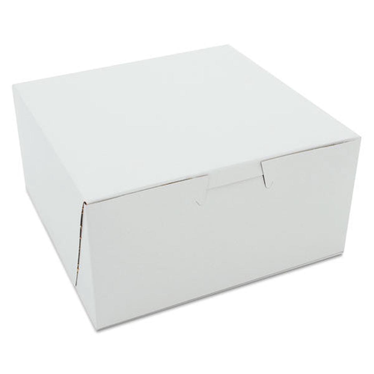 Non-window Bakery Boxes, 6 X 6 X 3, White, 250-carton