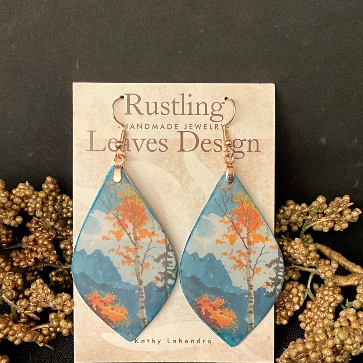 Autumn Birch Drop Earrings