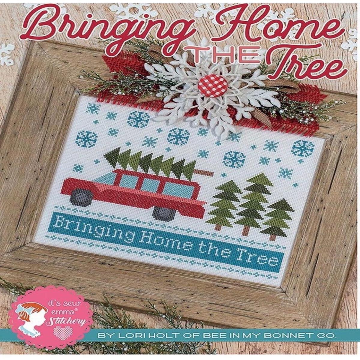 Counted Cross Stitch, It's Sew Emma Pattern by Lori Holt - BRINGING HOME THE TREE