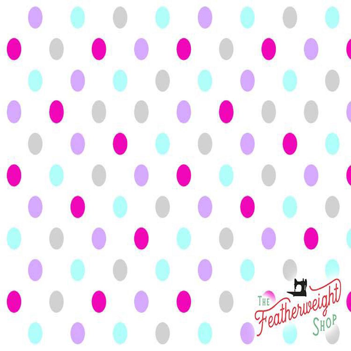 Fabric, Flower Sugar Symbol of Love by LECIEN - POLKA DOT MULTI (by the yard)