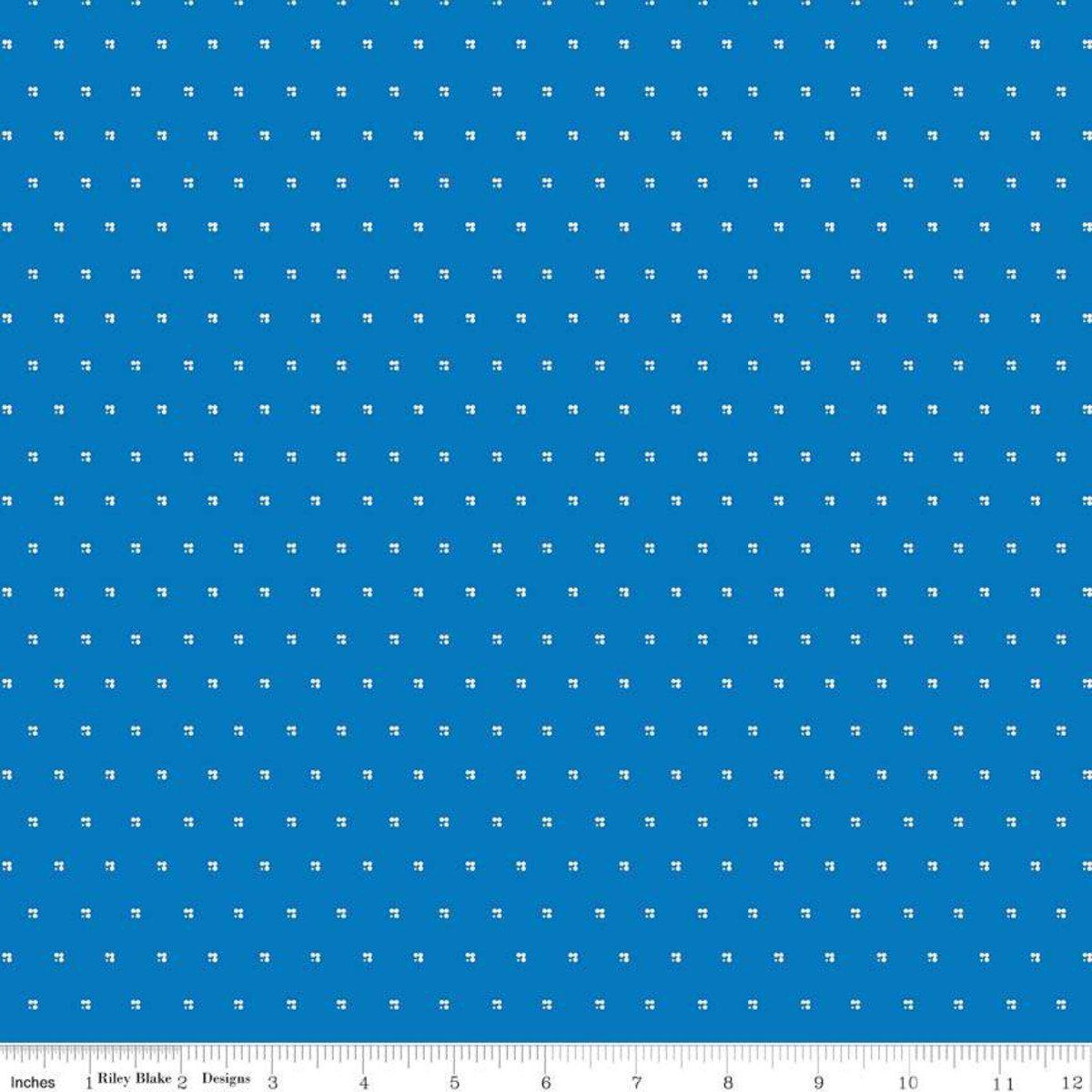 Fabric, Bluebirds on Roses by Elea Lutz for Penny Rose Fabrics - BLUE BLUEBIRDS DROPLET (by the yard)
