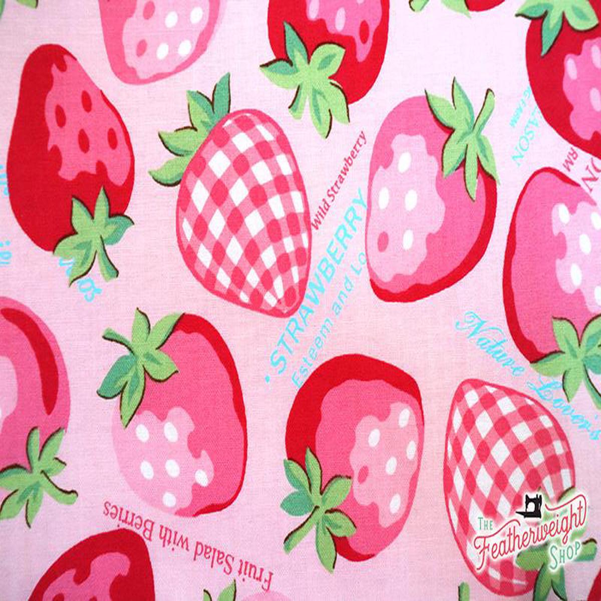 Fabric, Strawberry Festival, Pink - 30's Collection (by the yard)