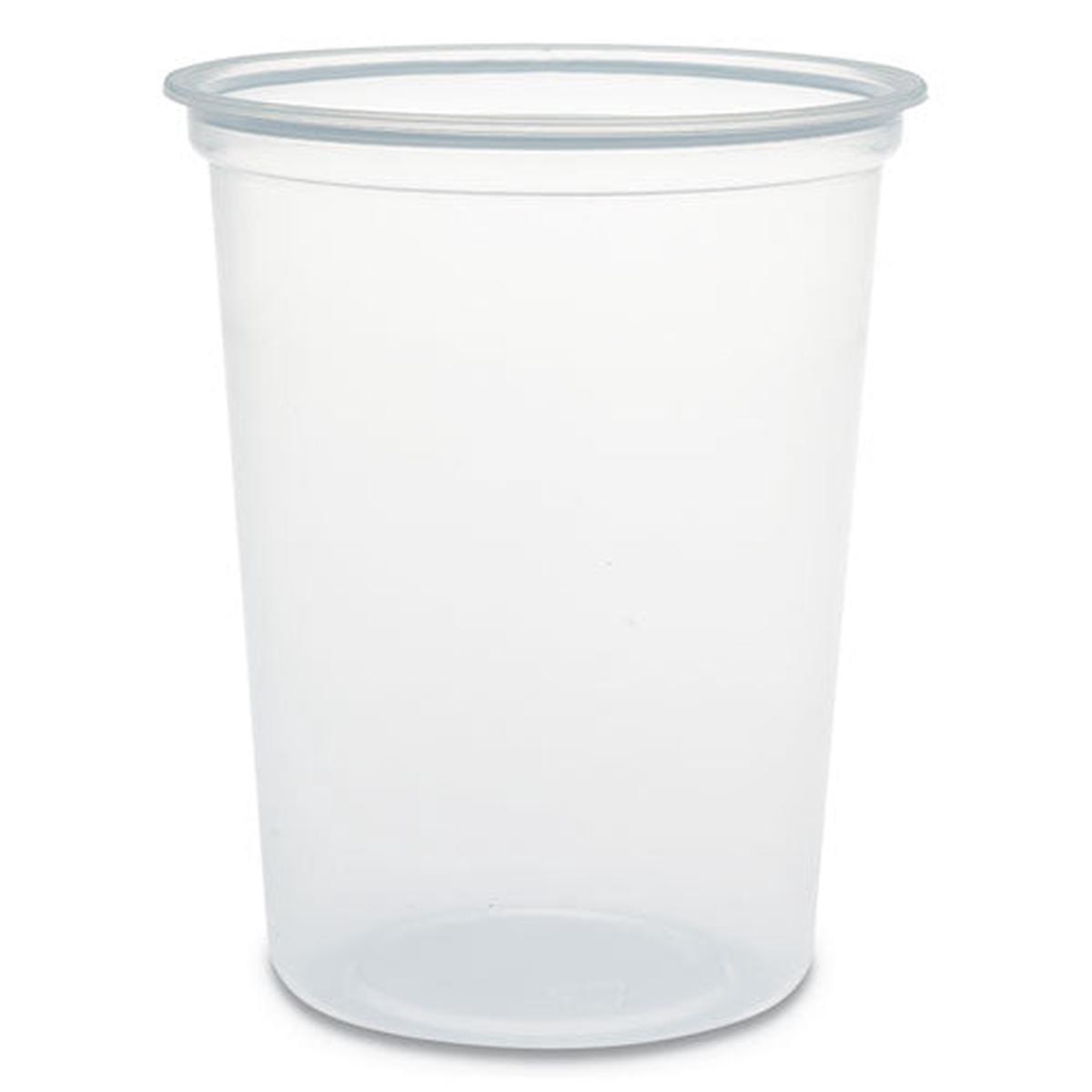 Microgourmet Plastic Deli Container, 32 Oz, Clear, 500-ct