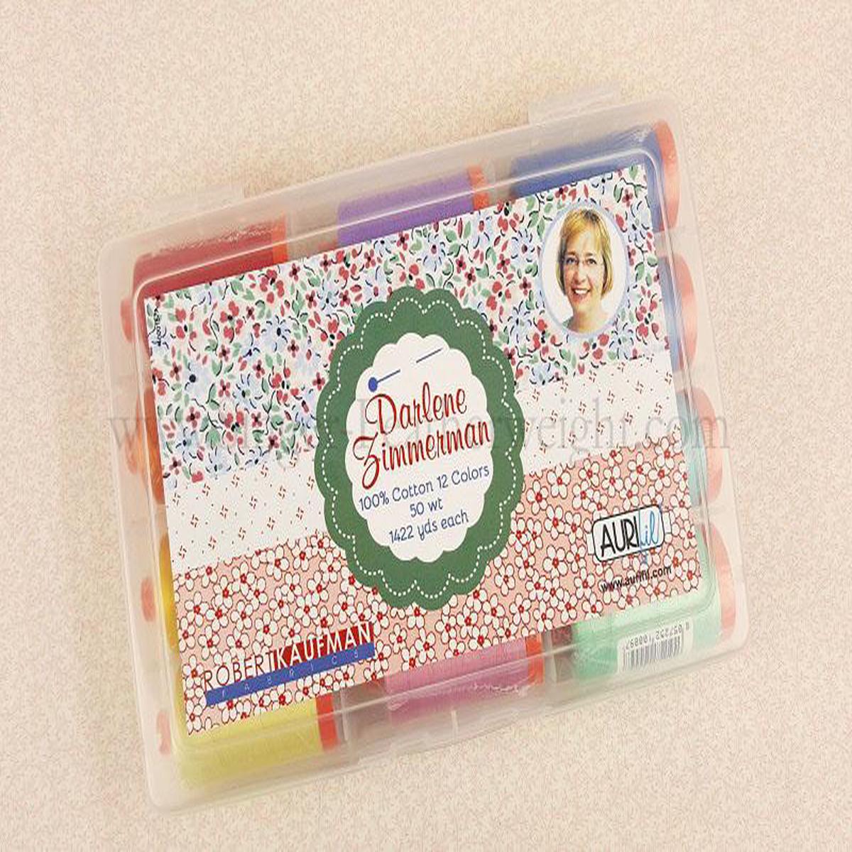 Aurifil Thread 50wt Cotton, 12 Color SET - Darlene Zimmerman 1930s Fabric Colors