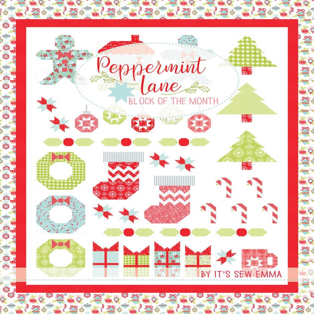 PATTERN BOOK, Peppermint Lane Block of the Month