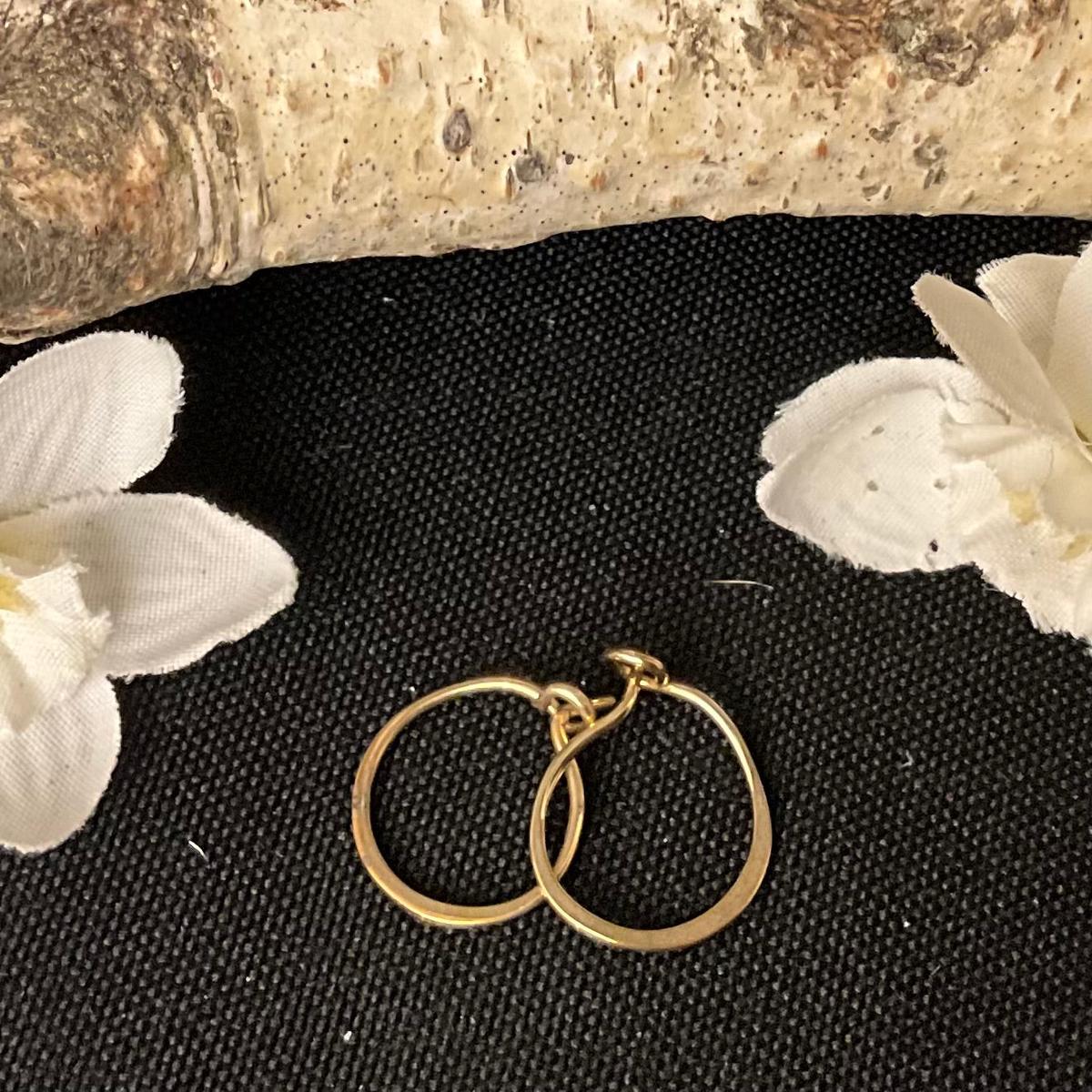 1/2 Flat Hoop Gold Filled Earrings