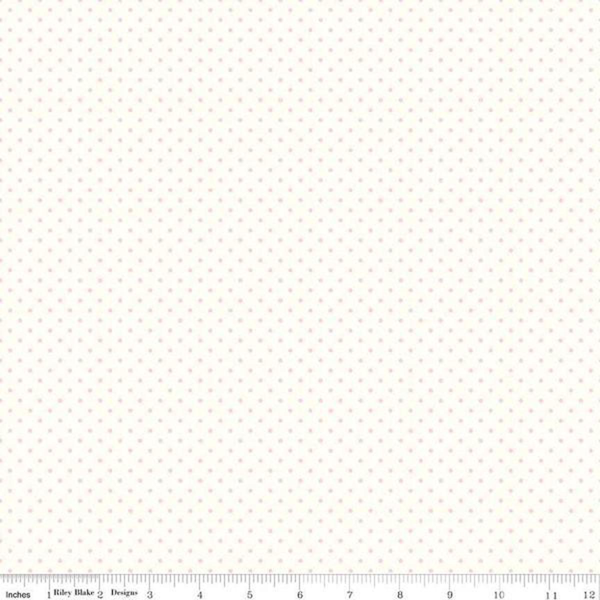 Fabric, Le Creme SWISS DOT BABY PINK BASIC by Riley Blake (by the yard)