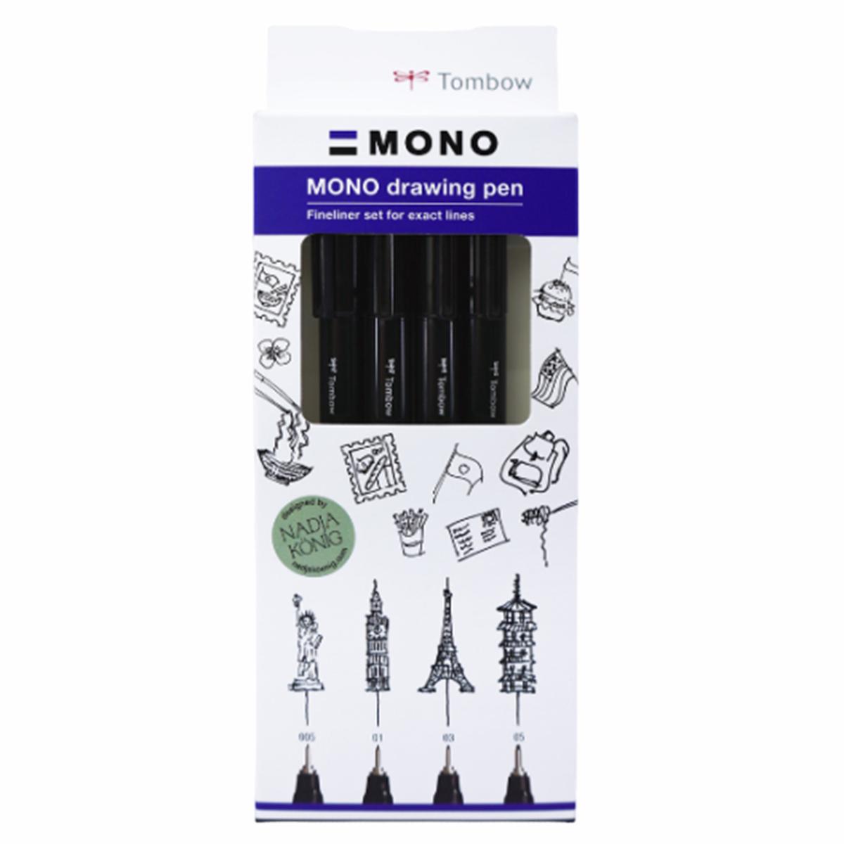 MONO Drawing Pen Set 4pcs (Japanese Stationery)