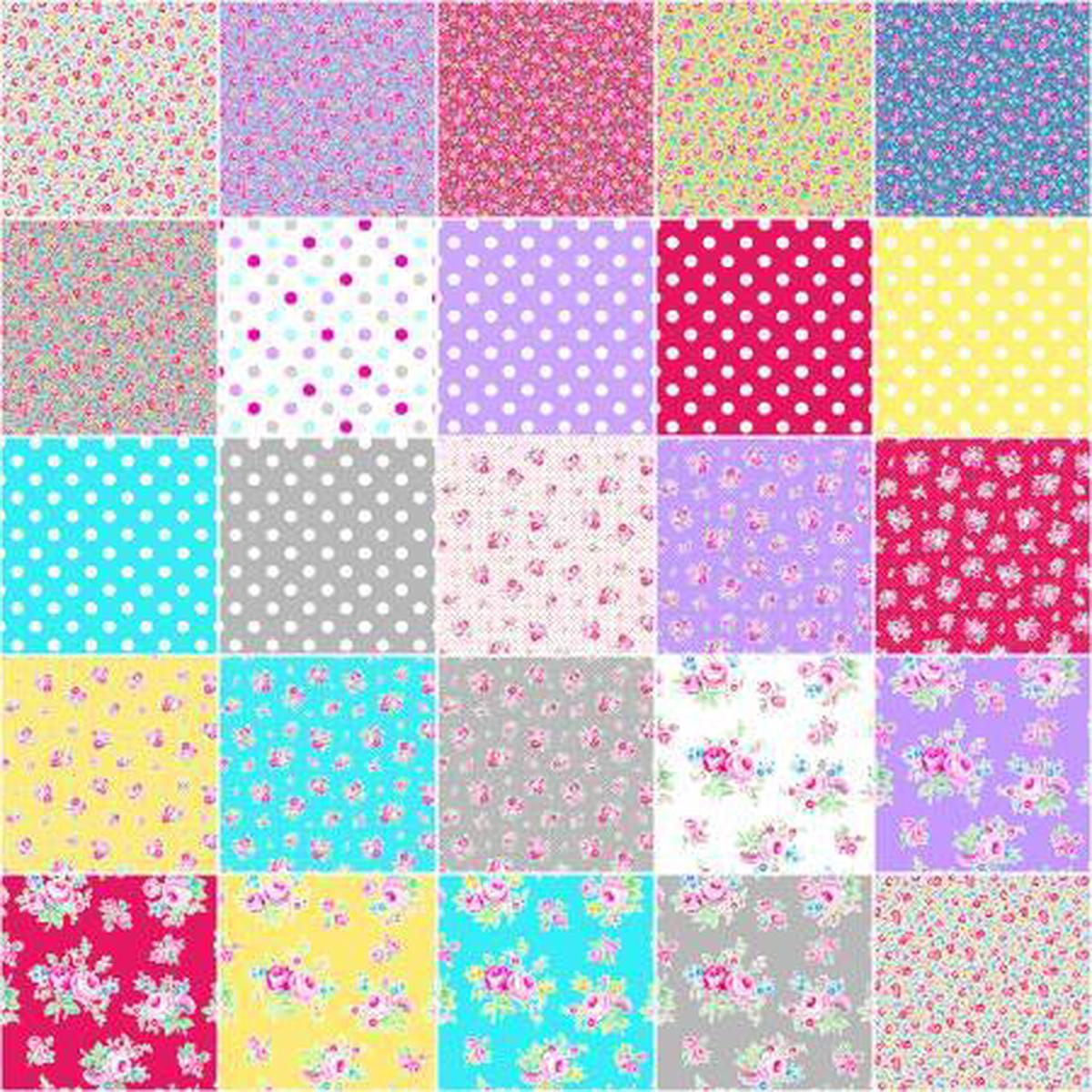 Fabric, Flower Sugar Symbol of Love by LECIEN - FAT QUARTER BUNDLE