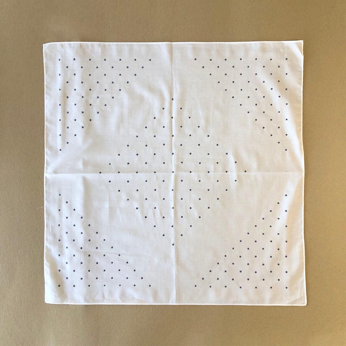 Cotton Lawn Bandana for Tsukidashi or Kanoko from Japan - Printed with 'Aobana' Fugitive Ink
