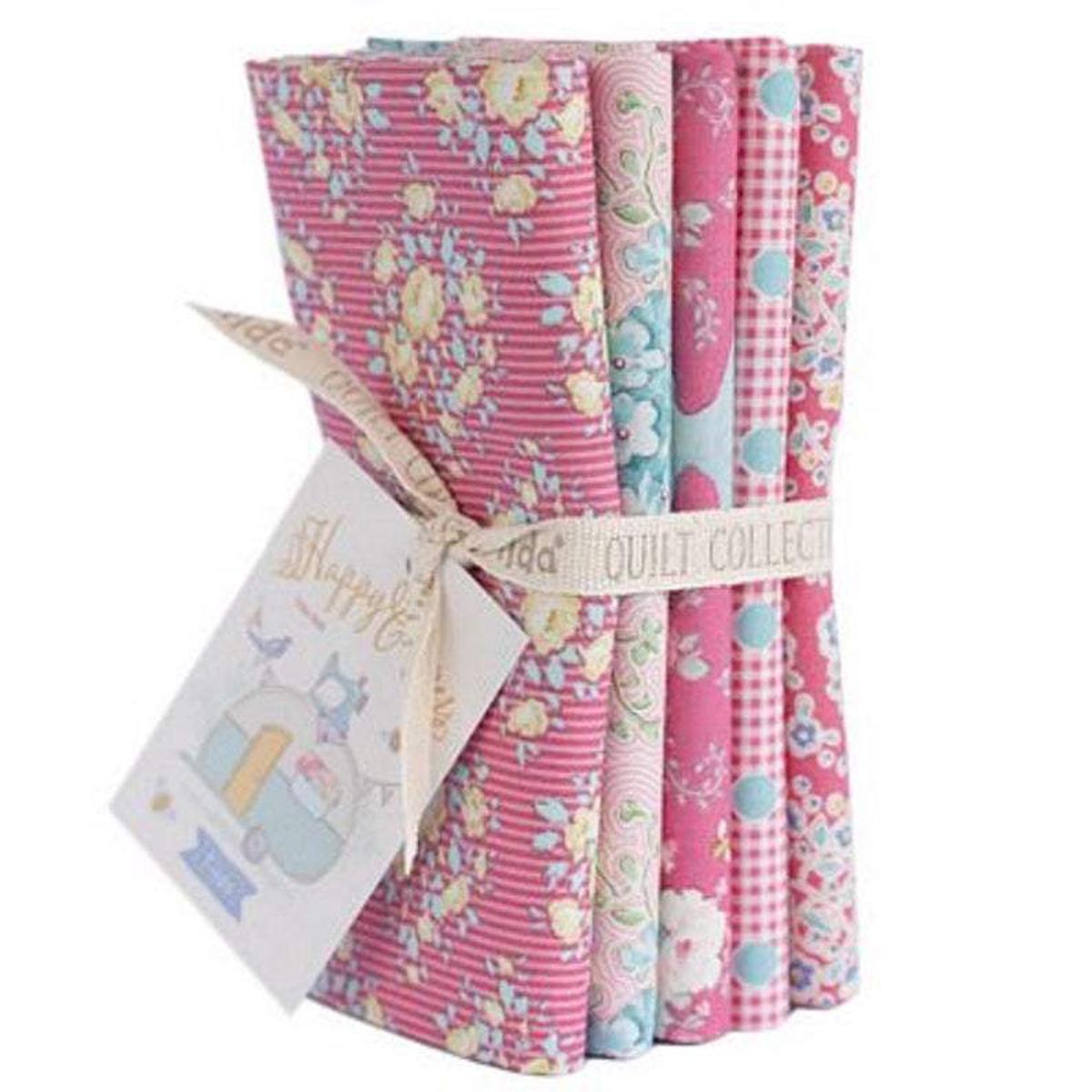 Fabric, The Happy Camper by Tilda - FAT QUARTER ROSE PINK