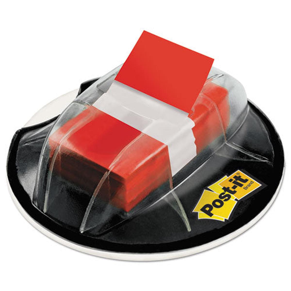 Page Flags In Desk Grip Dispenser, 1 X 1 3-4, Red, 200-dispenser