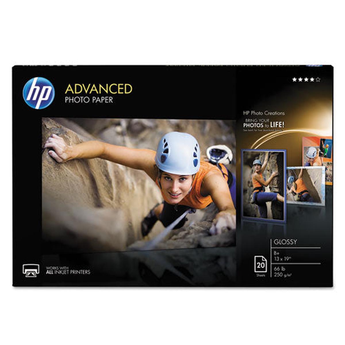 Advanced Photo Paper, 10.5 Mil, 13 X 19, Glossy White, 20-pack
