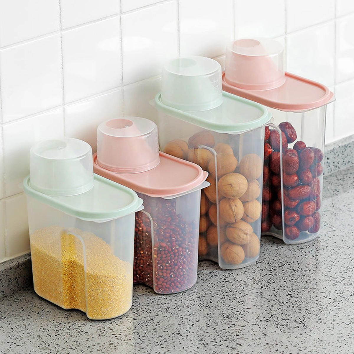 large kitchen grain storage tank