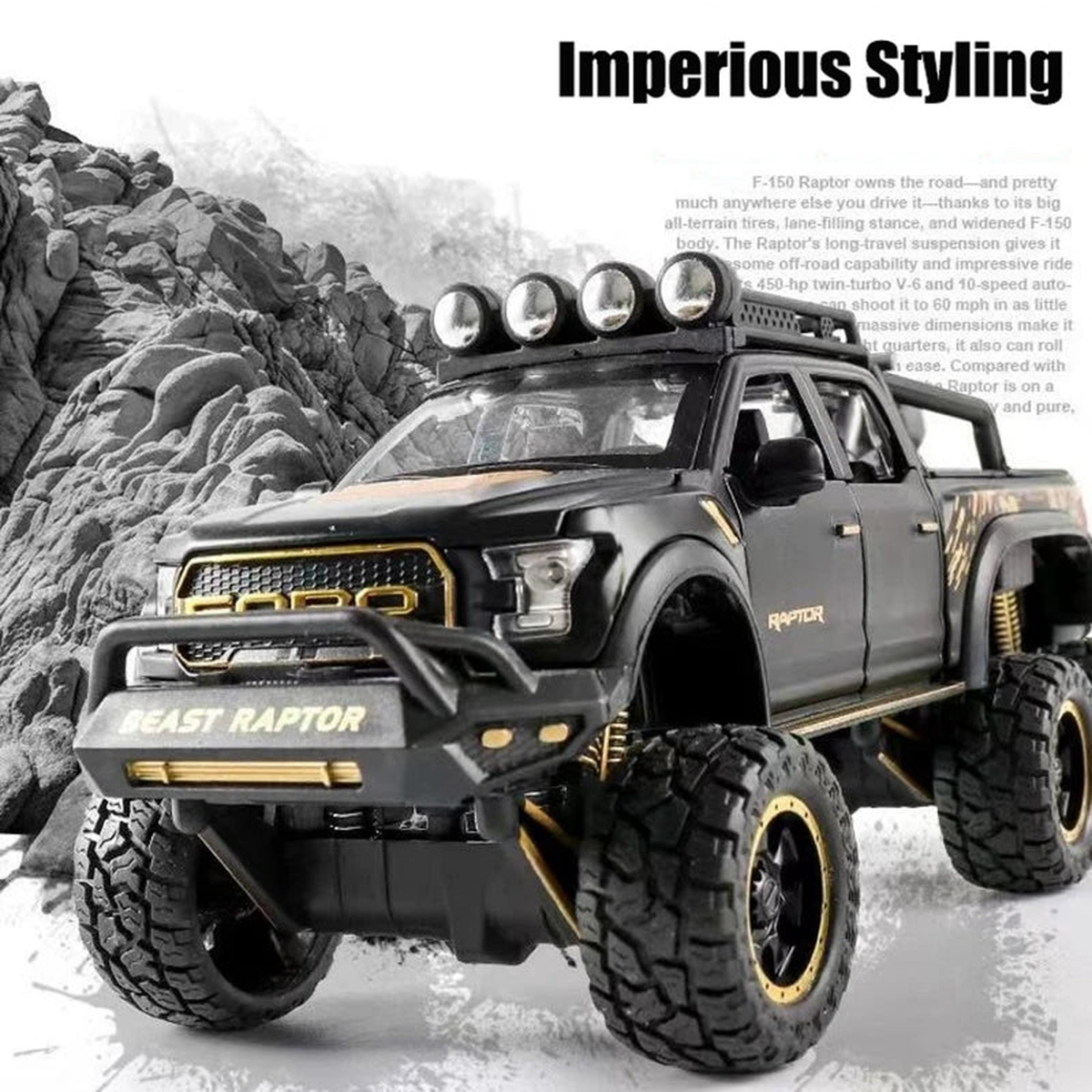 1:24 RAPTOR Alloy Car Model Diecast Off-road Vehicle