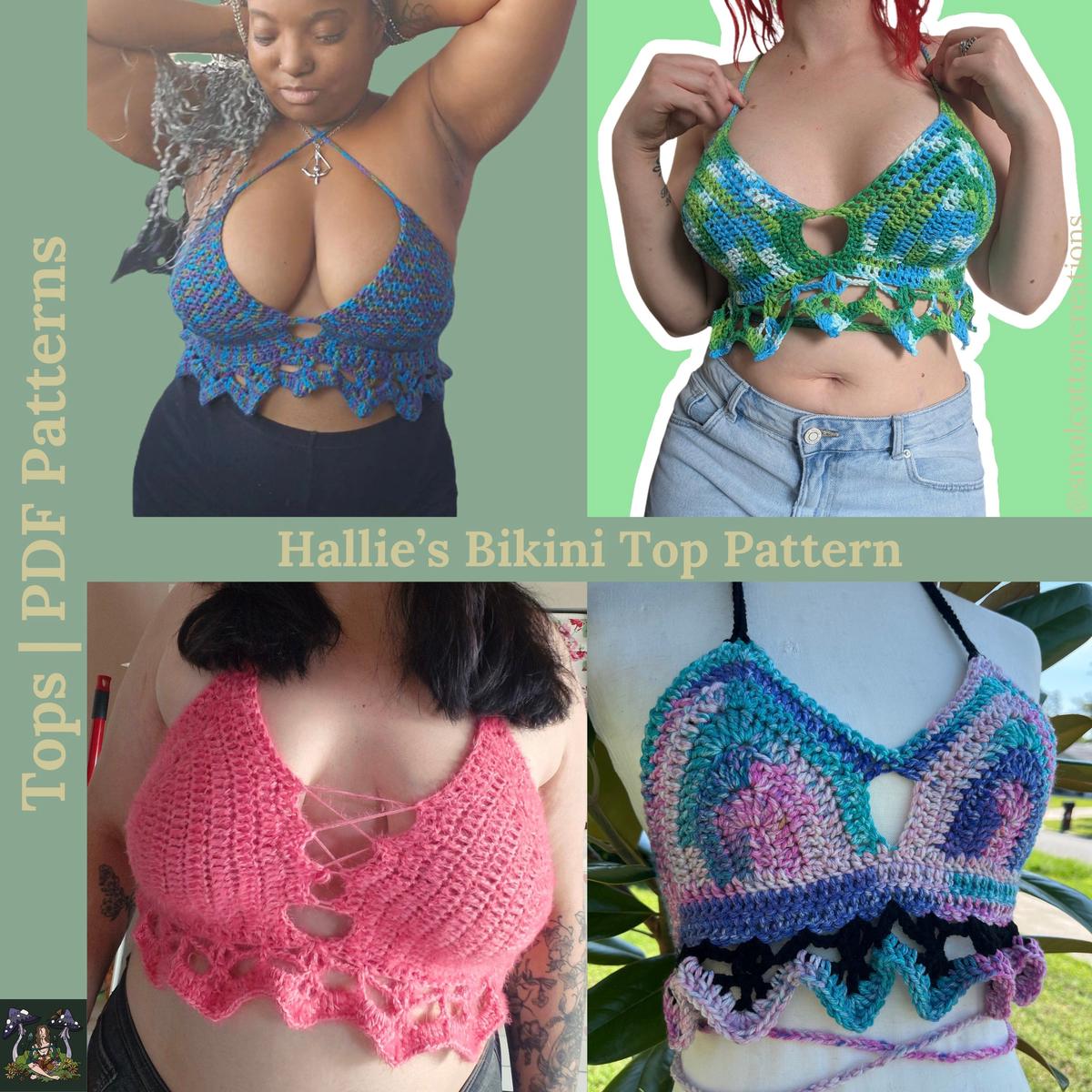Hallies Bikini Top - DIY Crochet Festival Top PDF Pattern