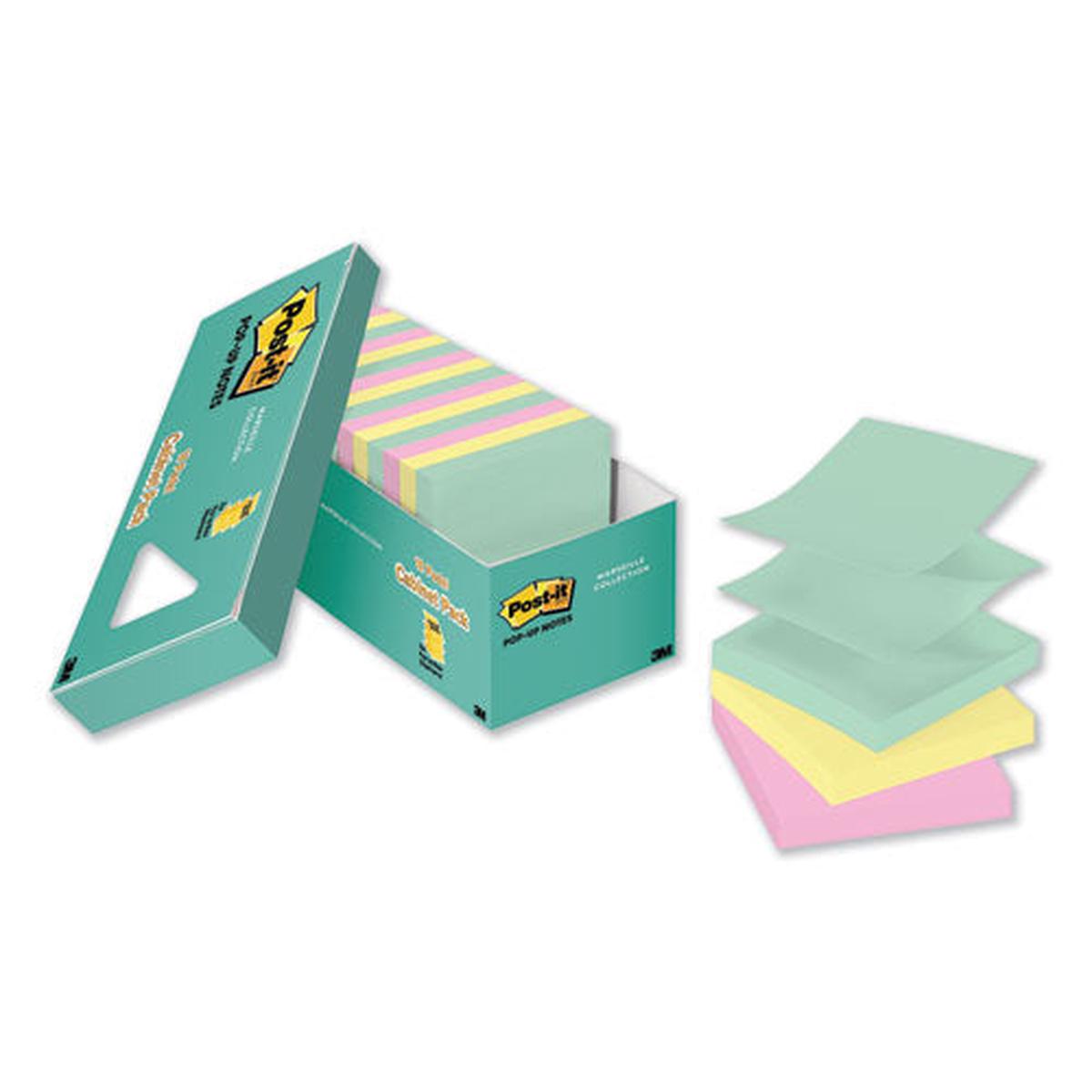 Original Pop-up Refill, 3 X 3, Marseille Collection, 100 Sheets-pad, 18 Pads-pack