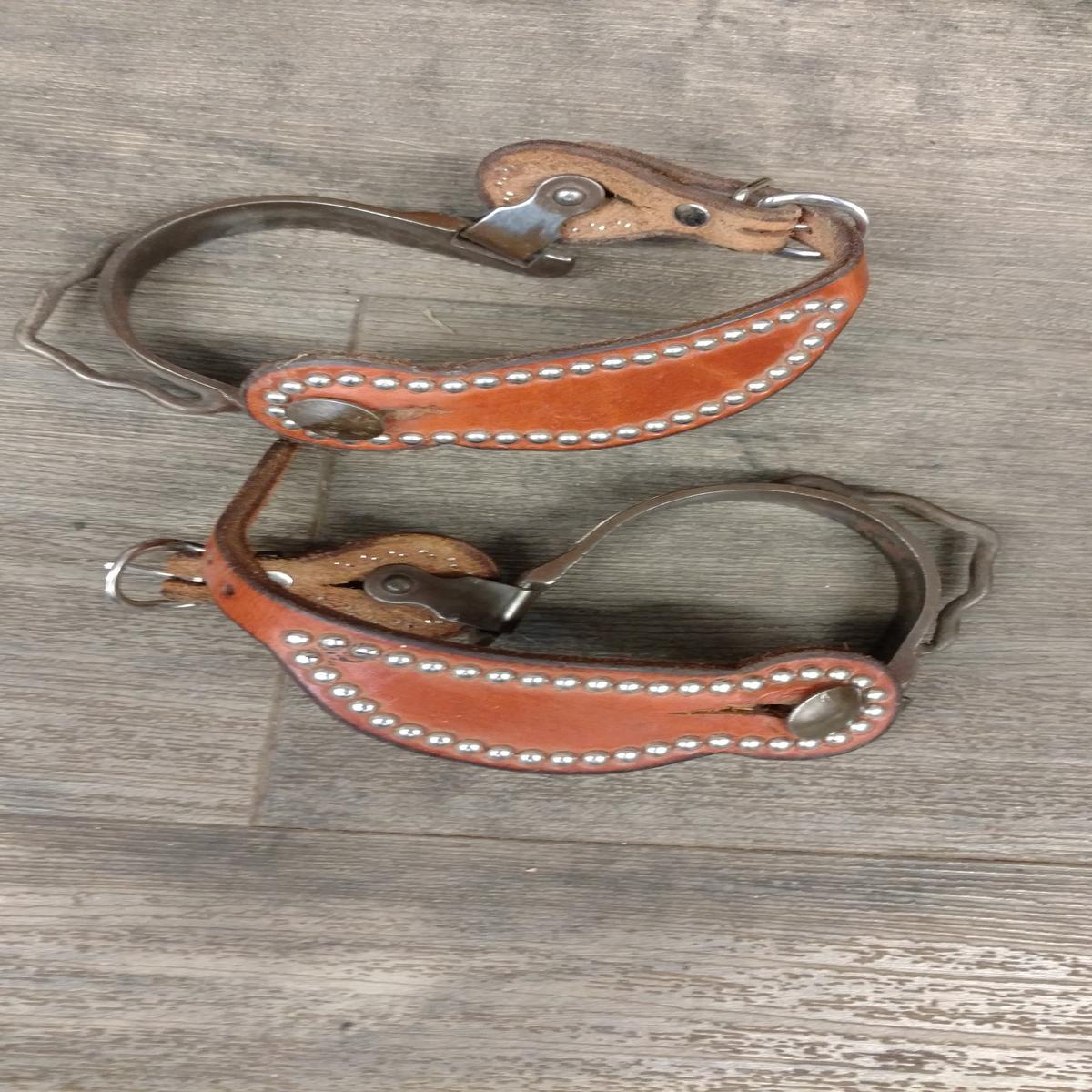 Used Youth spurs - Silver stud straps