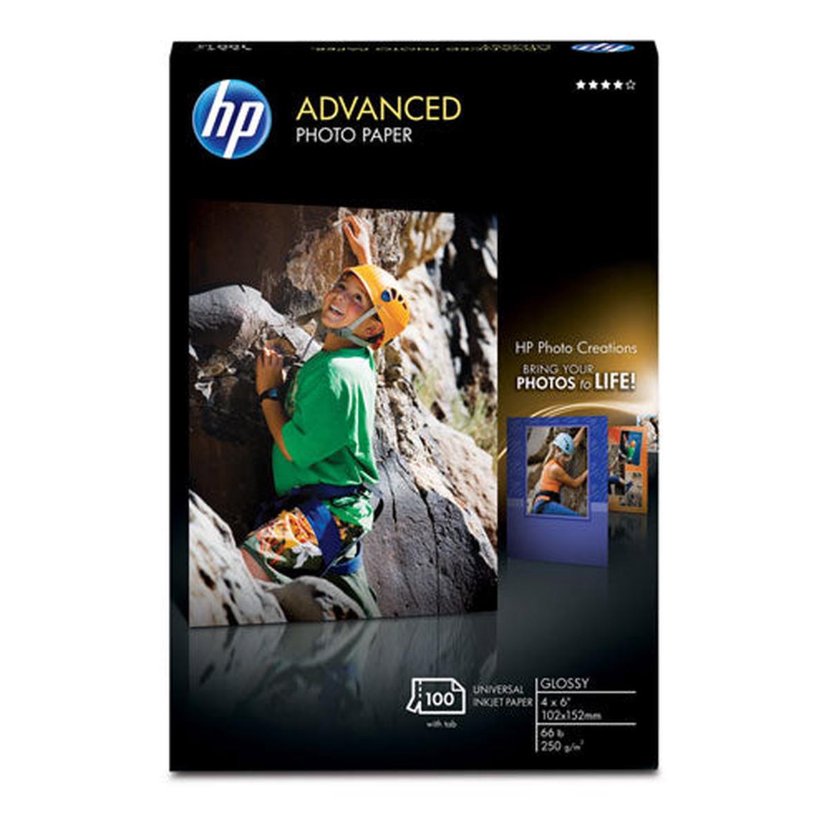 Advanced Photo Paper, 10.5 Mil, 4 X 6, Glossy White, 100-pack