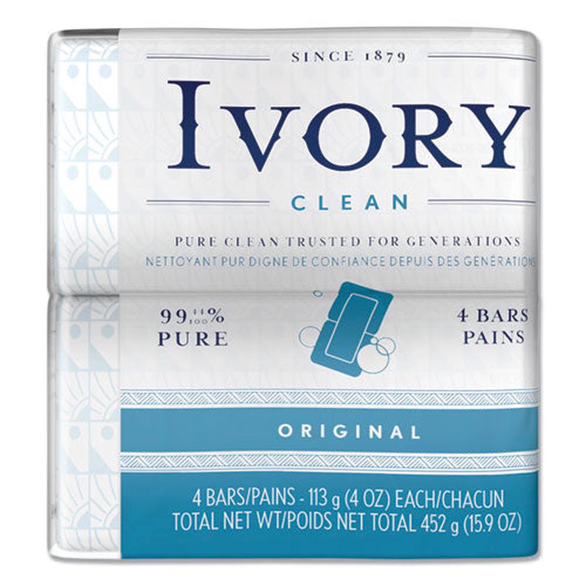 Bar Soap, Original Scent, 4 Oz, 4-pack, 18 Packs-carton