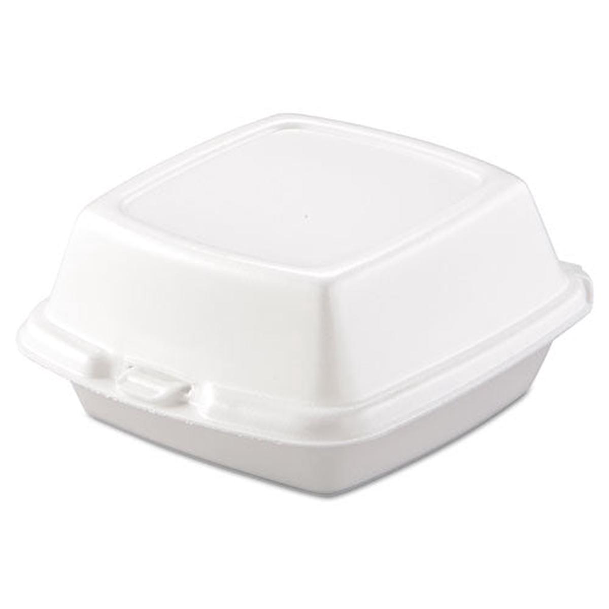 Carryout Food Containers, Foam, 1-comp, 5 7-8 X 6 X 3, White, 500-carton