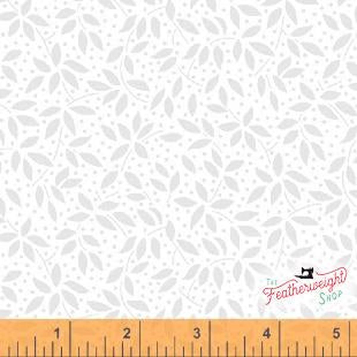 Fabric, Candy Cane Lane by Windham - WHITE CHRISTMAS IVY (by the yard)
