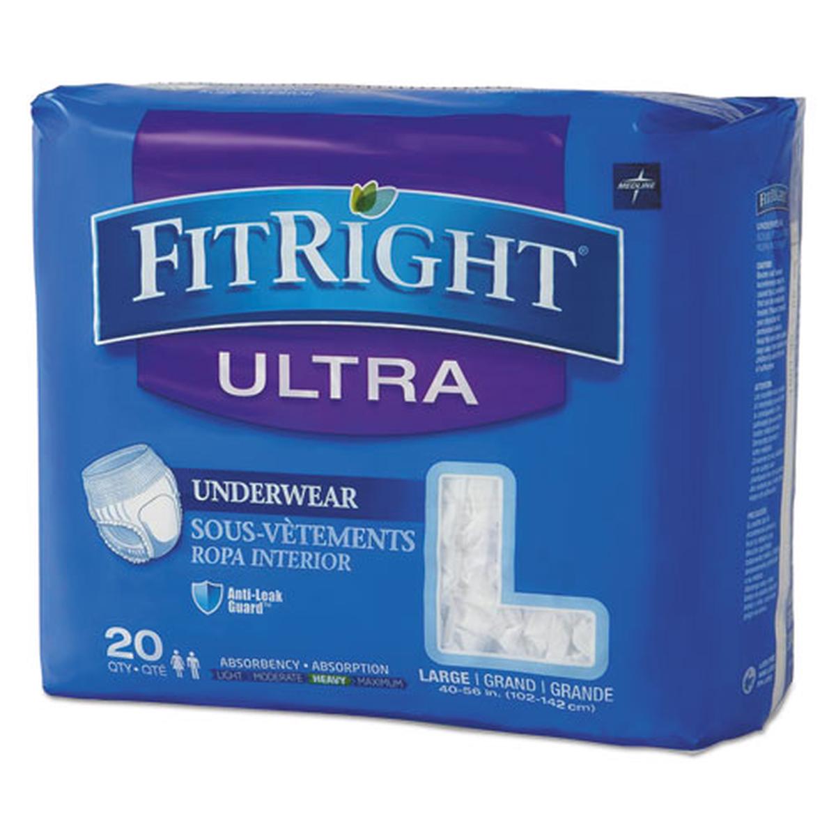 Fitright Ultra Protective Underwear, Large, 40