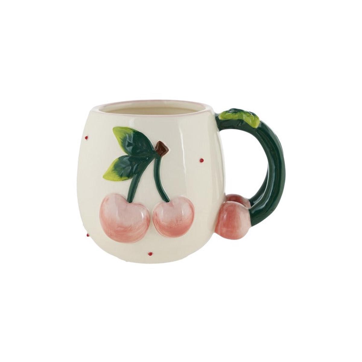 Hand-Painted Mug W/ Cherries