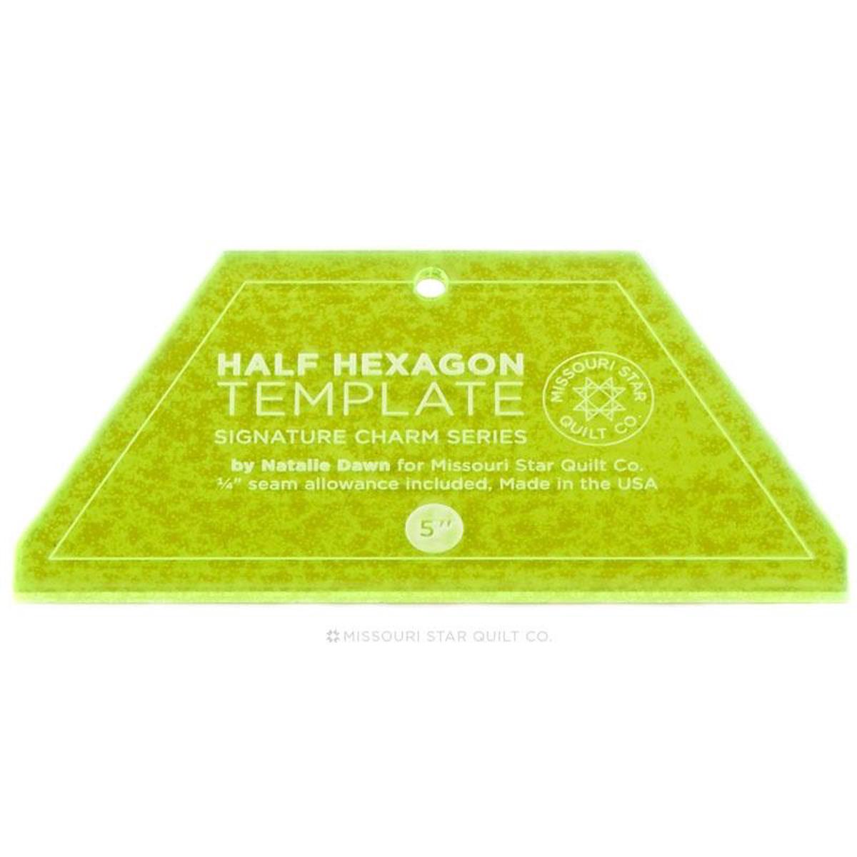 Missouri Star SMALL Half Hexagon Template Ruler for 5