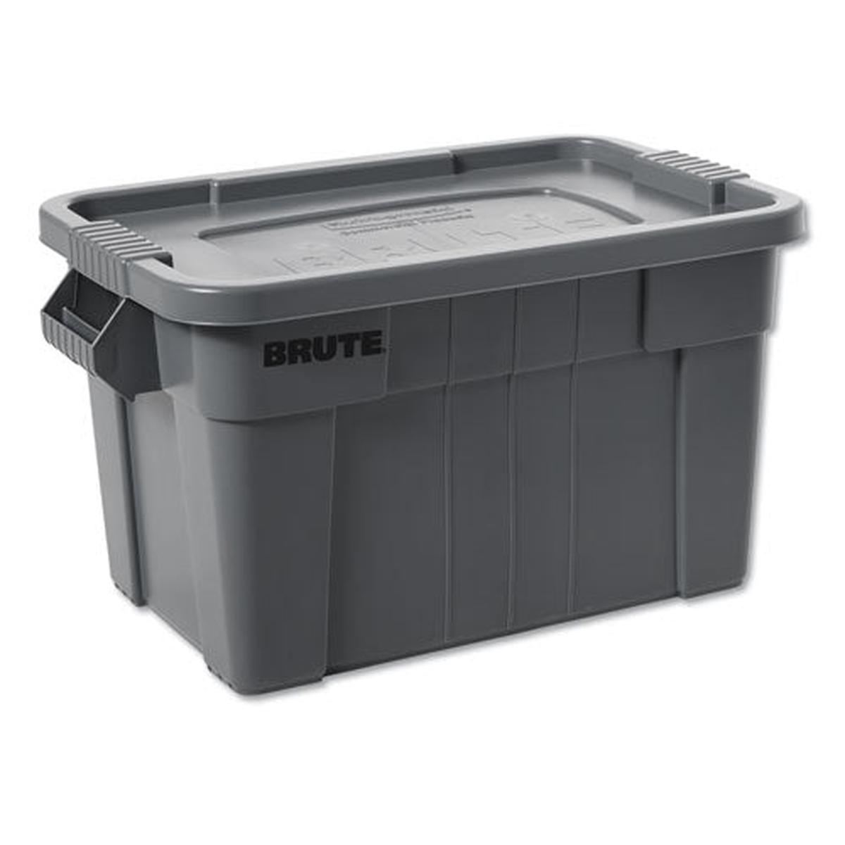 Brute Tote With Lid, 14 Gal, 27.5