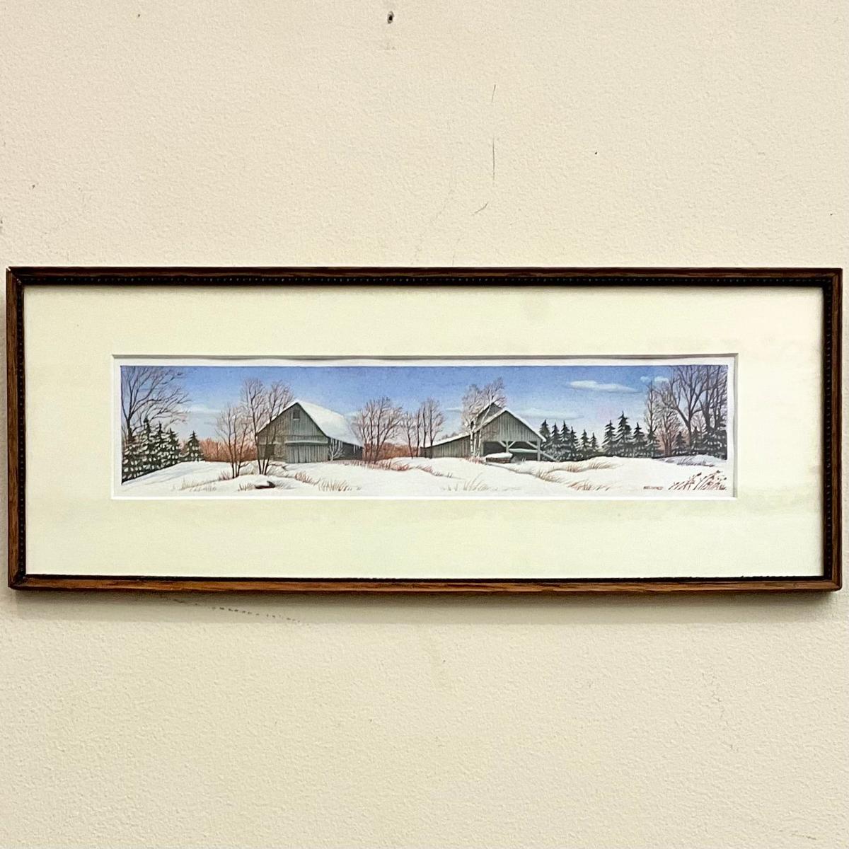 The Barns Next Door Original Painting
