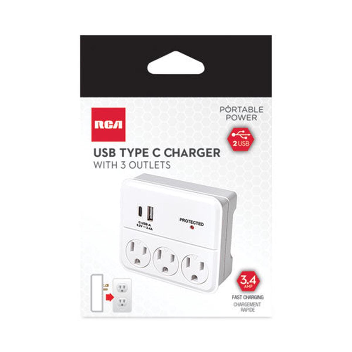 3-outlet Wall Tap, White