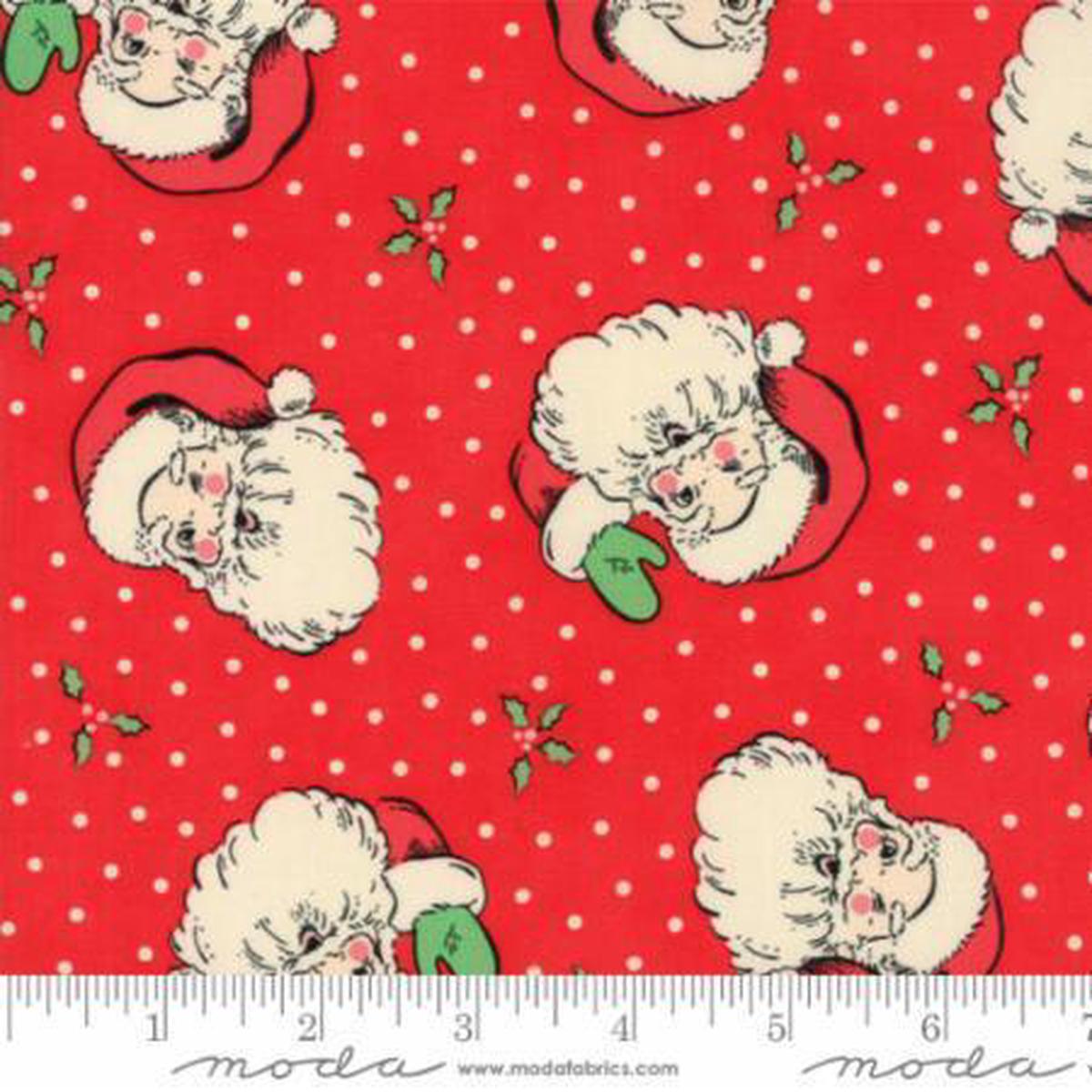 Fabric, Swell Sweet Christmas by Urban Chiks for Moda Fabrics - Santa, Red