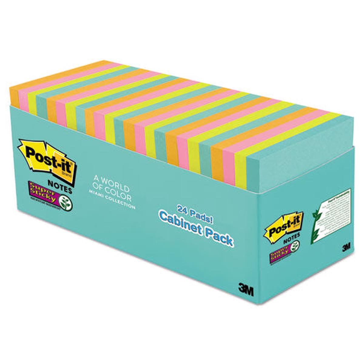 Pads In Miami Colors, 3 X 3, 70-pad, 24 Pads-pack