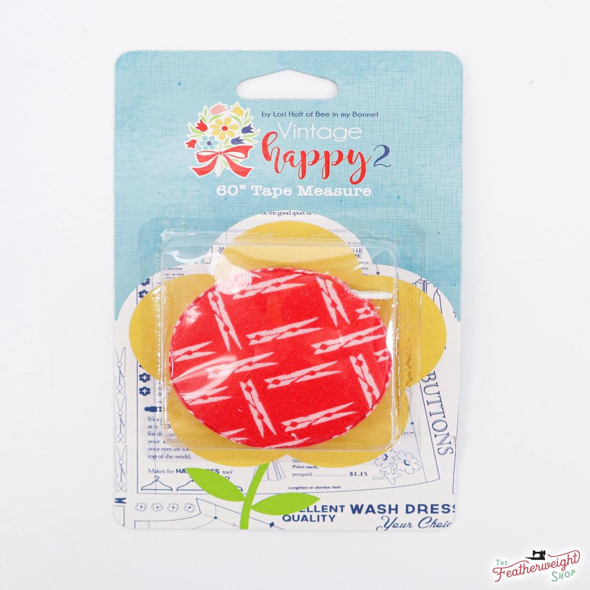 Tape Measure, Lori Holt Vintage Happy 2 - Cayenne Clothespins