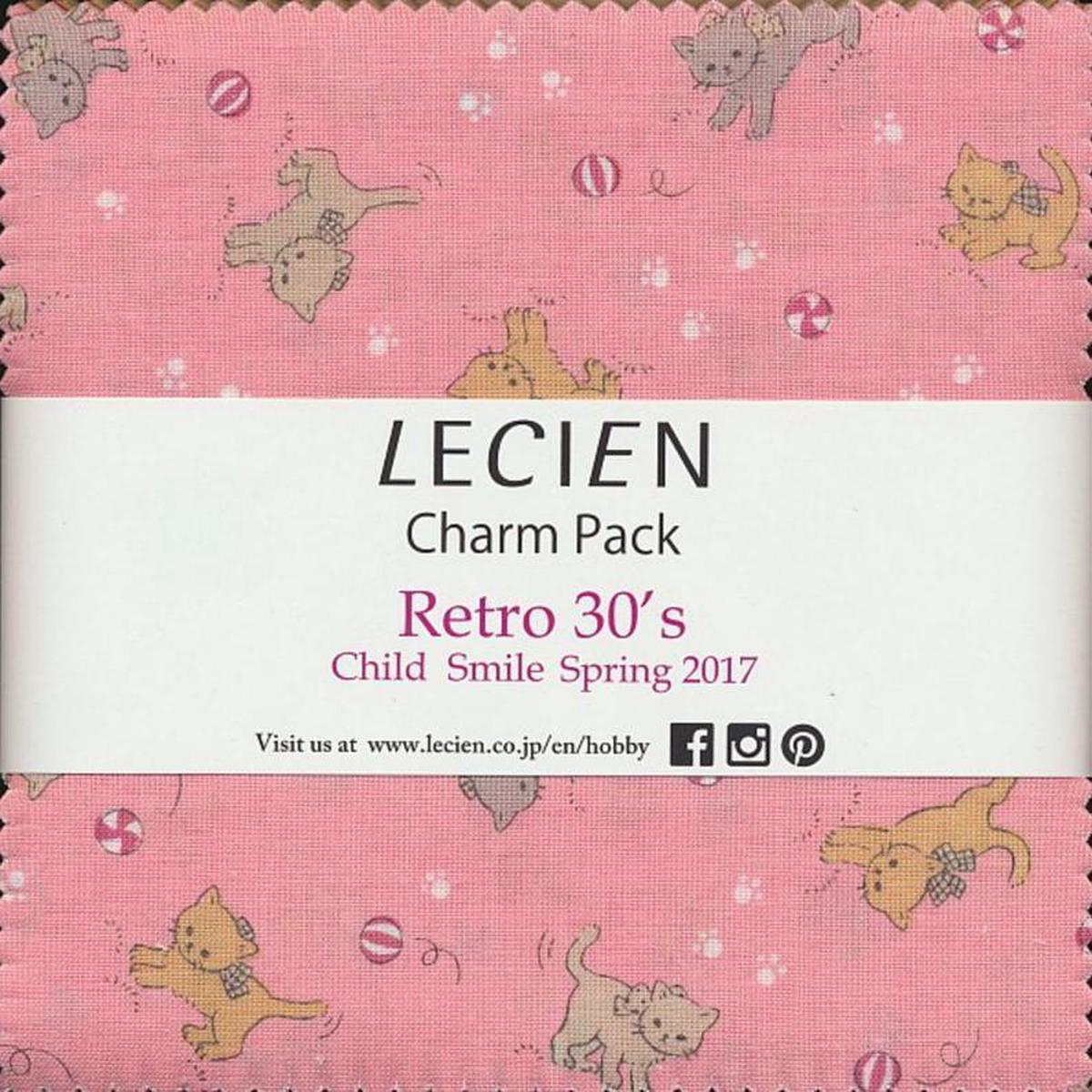 Fabric, Retro 30's Child Smile Spring 2017 LECIEN - CHARM PACK