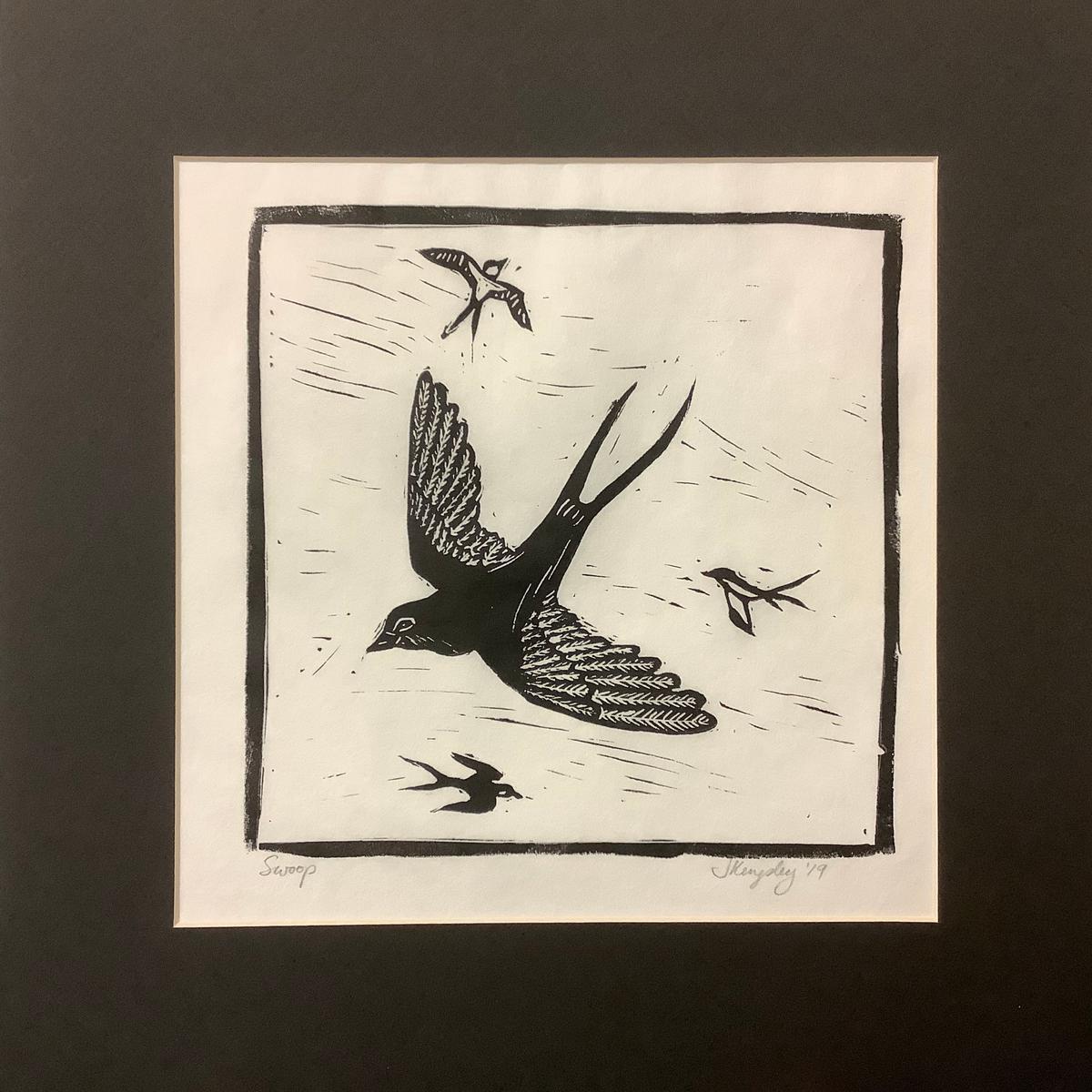 Swoop Rubber Block Print Matted