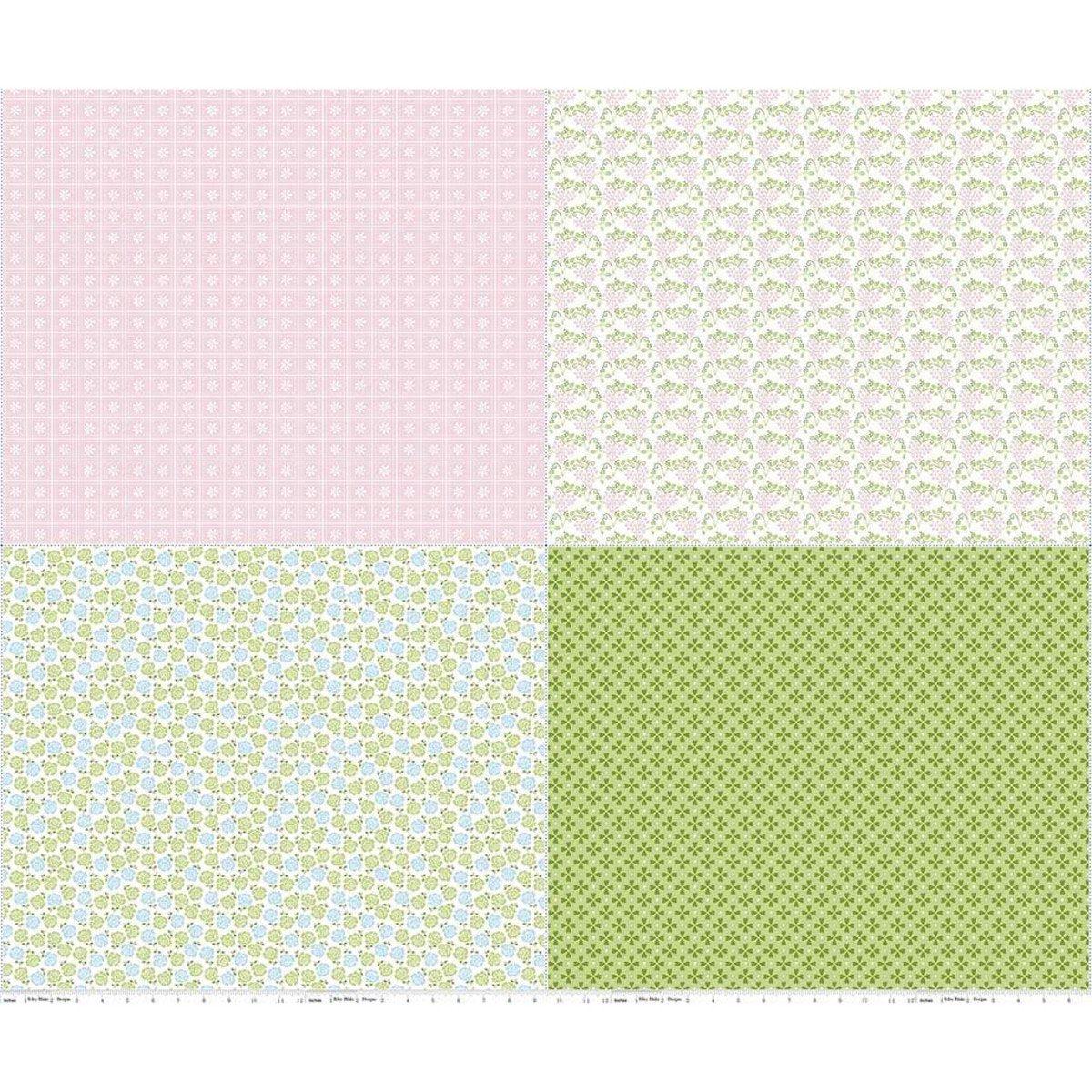Fabric, Sew Cherry 2 by Lori Holt FAT QUARTER PANEL PINK (by the yard)