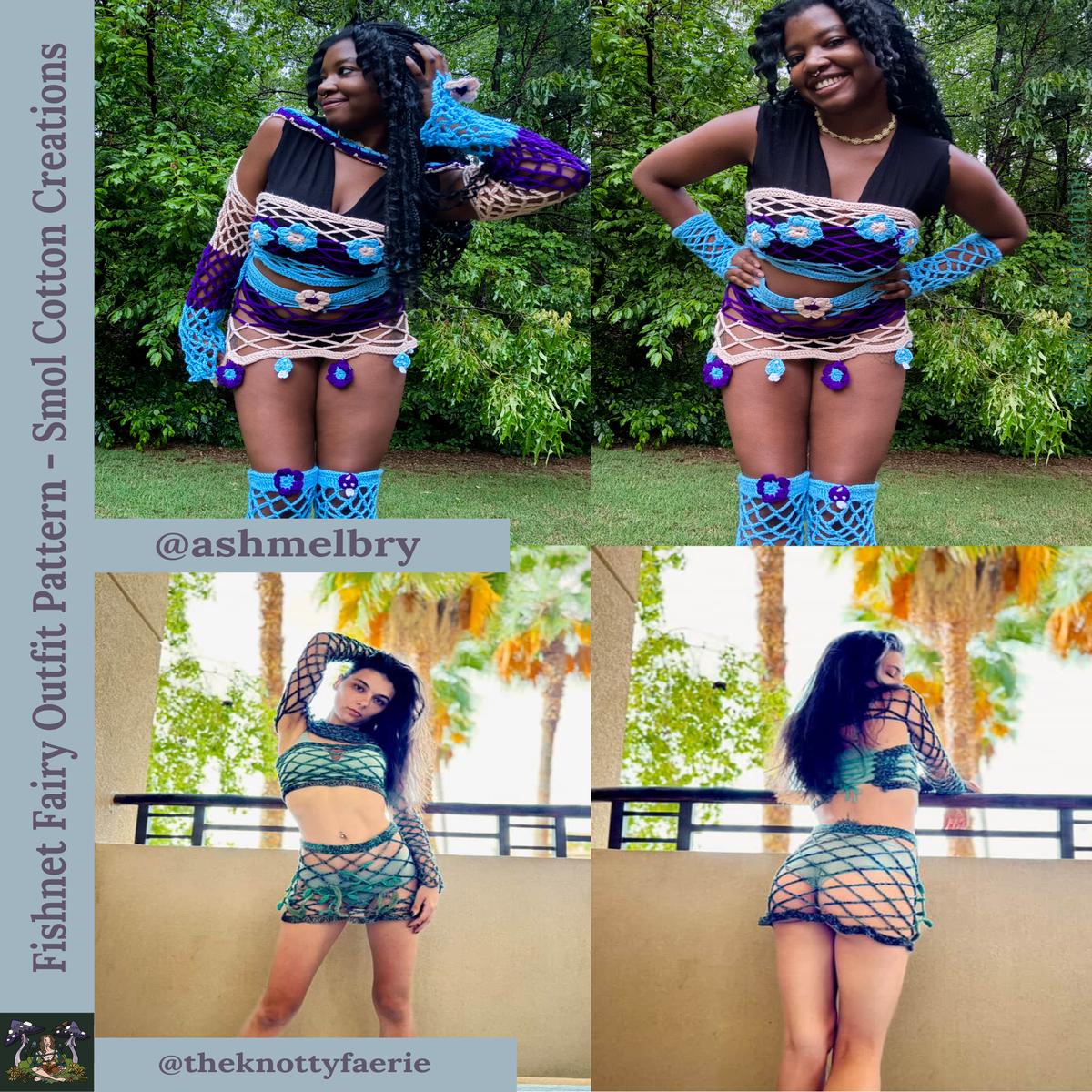 Fishnet Fairy Sleeves - DIY Crochet Festival Sleeves PDF Pattern