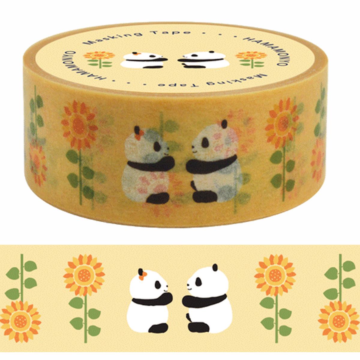 Masking Tape - Panda and Sunflowers
