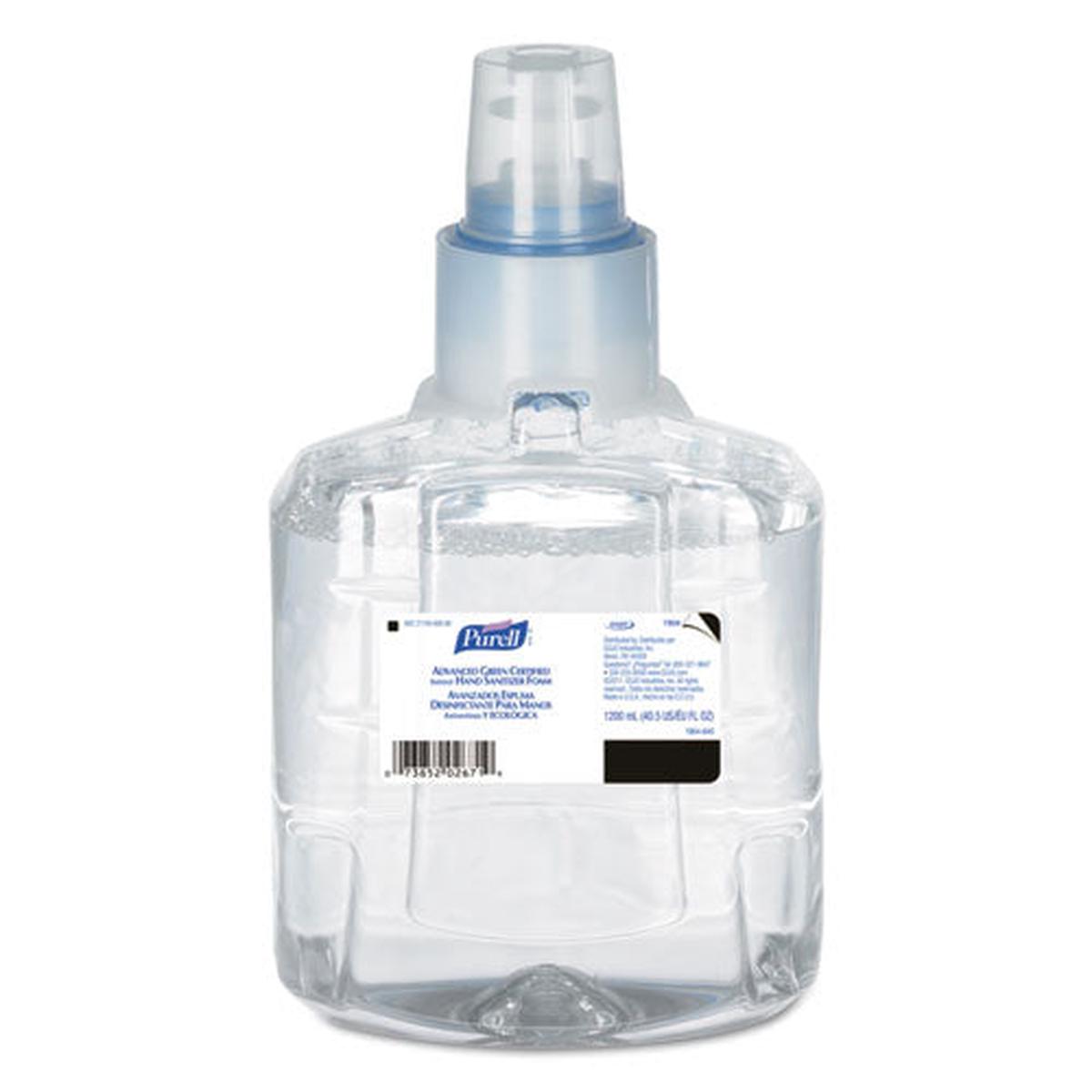 Advanced Green Certified Refill Instant Foam Hand Sanitizer, 1200 Ml, Fragrance Free, 2-carton
