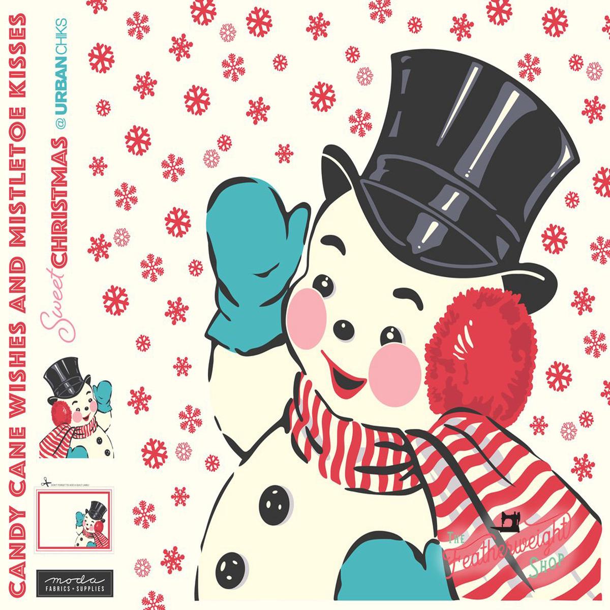 Fabric, Sweet Christmas Snowman Panel