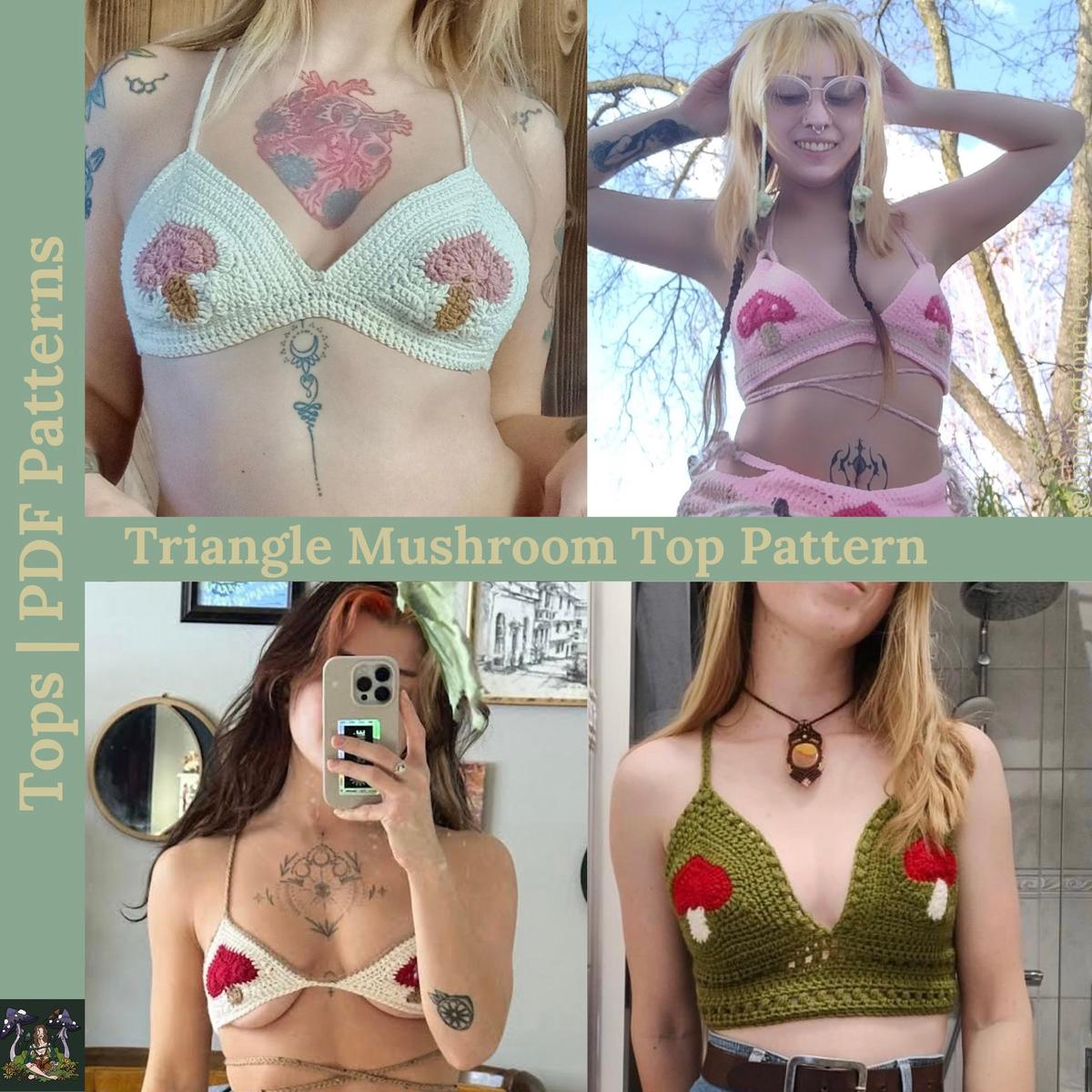 A Fairys Mushroom Top - DIY Crochet Festival Crop Top PDF Pattern