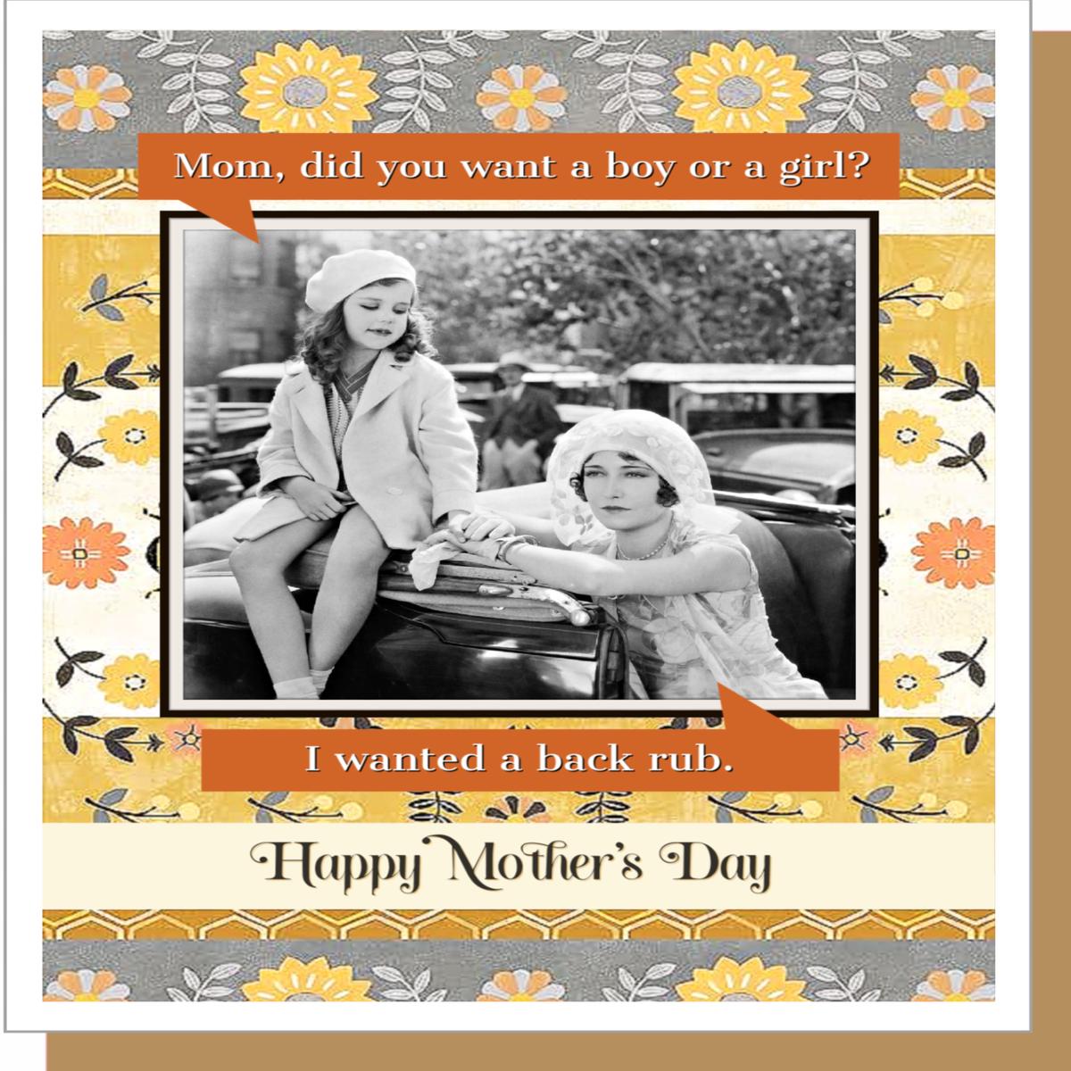 Back Rub - Mother's Day Card