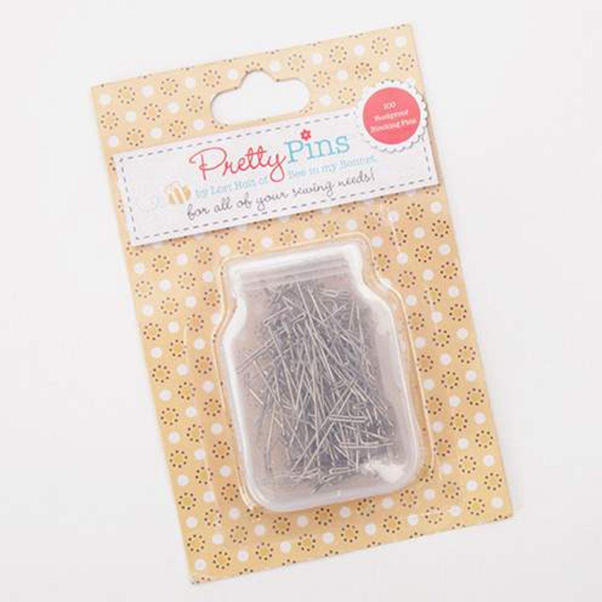 Pretty Rustproof Blocking Pins, By Lori Holt - 100 Count